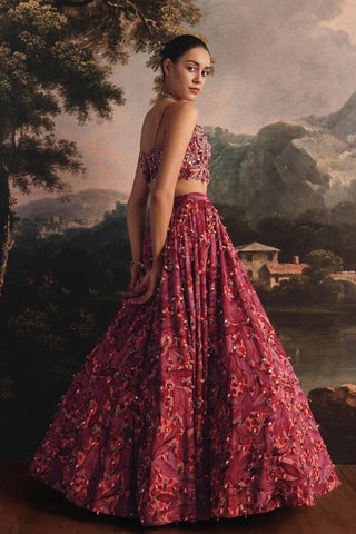 Pink Lehenga Choli for Indian Wedding - Pink Embroidered Set with Dupatta by Payal & Zinal