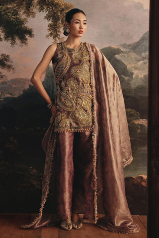 Embroidered Kurta Set for Indian Wedding - Vibrant Purple Kurta Set by Payal & Zinal