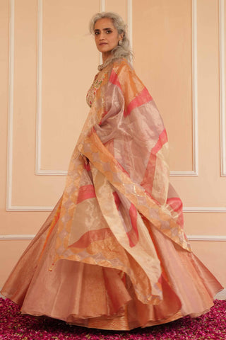 Orange dil se maya lehenga