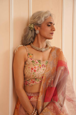 Orange dil se maya lehenga