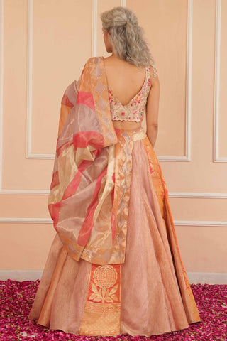 Orange dil se maya lehenga