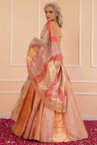 Orange dil se maya lehenga