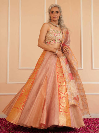 Orange dil se maya lehenga