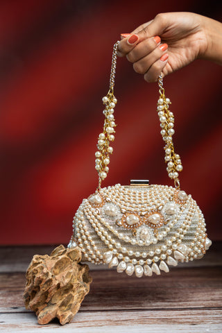 Luxury Potli Bag Indian Wedding – Pearl Adorn Kasse by Nayaab by Sonia