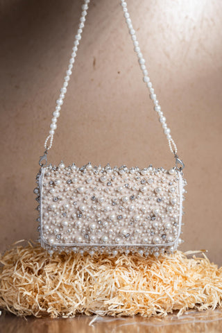 Ivory pearl cluster kasse ash bag
