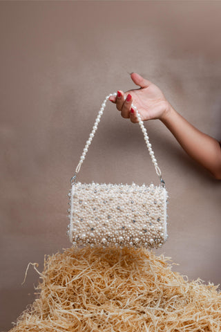 Ivory pearl cluster kasse ash bag