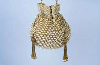 Gold pearl treasure bag