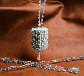 Ivory pearl cluster boshkeh ash bag