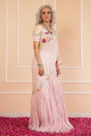 Purple dil se laya draped saree