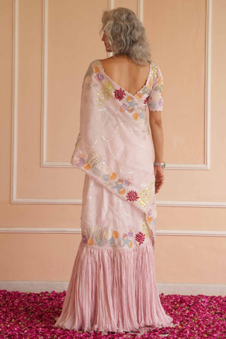 Purple dil se laya draped saree