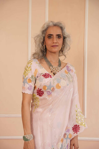 Purple dil se laya draped saree