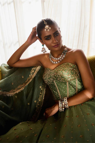 Necklace Set for Indian Weddings – Green Prakriti Ratna by Amraani