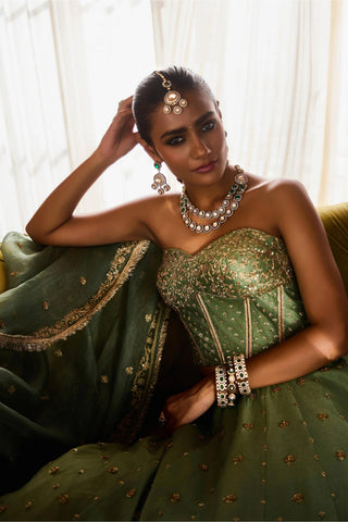Necklace Set for Indian Weddings – Green Prakriti Ratna by Amraani