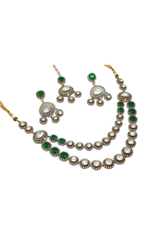 Necklace Set for Indian Weddings – Green Prakriti Ratna by Amraani