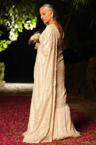 Ivory dil se draped saree