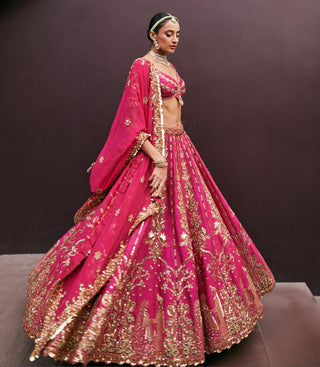 Lehenga Set For Indian Wedding - Pink Forever After Lehenga Set by Prevasu