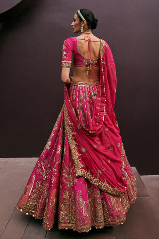 Lehenga Set For Indian Wedding - Pink Forever After Lehenga Set by Prevasu