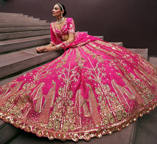 Lehenga Set For Indian Wedding - Pink Forever After Lehenga Set by Prevasu