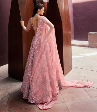 Lehenga Set For Indian Wedding - Pink Madno Lehenga by Prevasu
