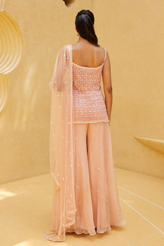 Sharara Set For Indian Wedding - Pink Eraya Sharara Set by Prevasu