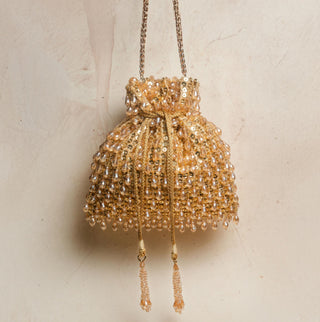 Gold pristine crystalline bag