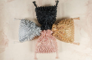 Gold pristine crystalline bag