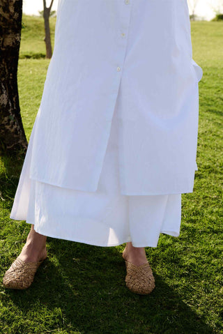 Bright white magnolia tunic and pants