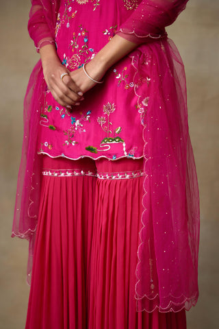 Pink Sharara Set for Indian Wedding – Raven by Shasha Gaba