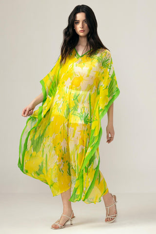 Yellow alina kaftan