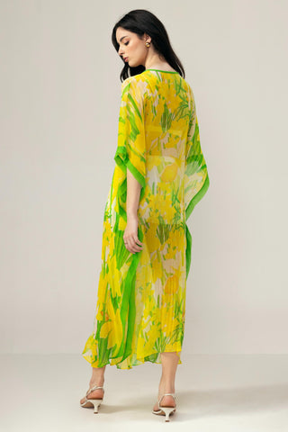 Yellow alina kaftan