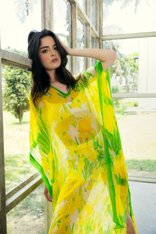 Yellow alina kaftan