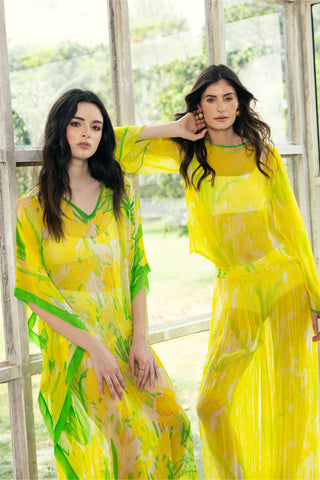 Yellow alina kaftan