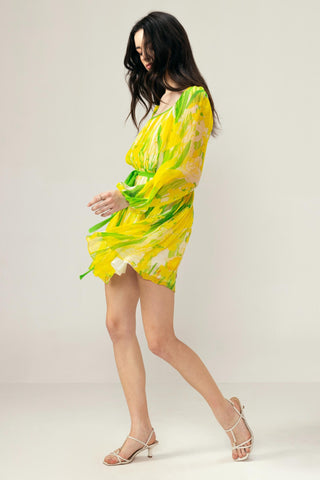 Yellow alina short dress