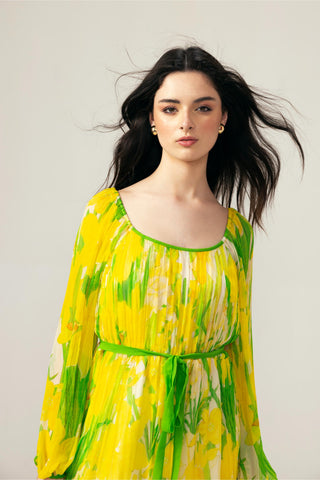 Yellow alina short dress