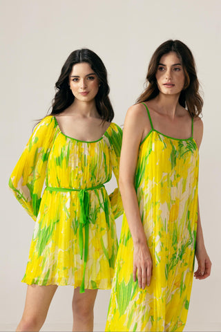 Yellow alina short dress