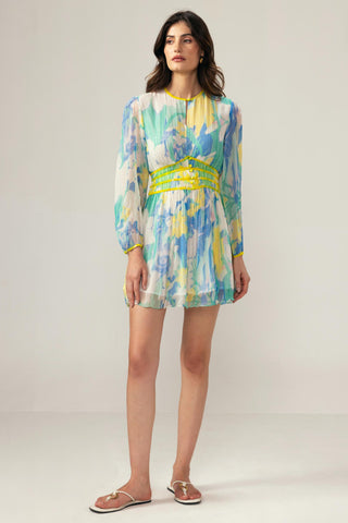 Blue nora short dress