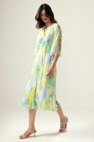 Blue nora midi dress