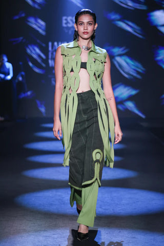 Denim Loop Skirt Modern Denim - Green Acid Skirt by Essé