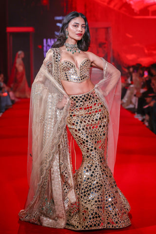 Lehenga Indian Wedding - Gold Tarakshi Lehenga by Itrh