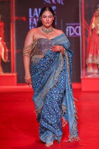 Saree Indian Wedding - Blue Neelambari Saree by Itrh