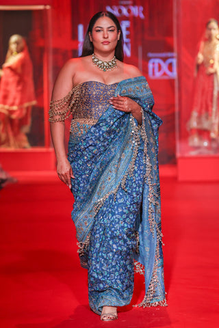 Saree Indian Wedding - Blue Neelambari Saree by Itrh