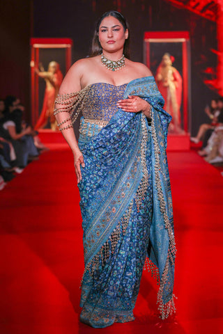 Saree Indian Wedding - Blue Neelambari Saree by Itrh