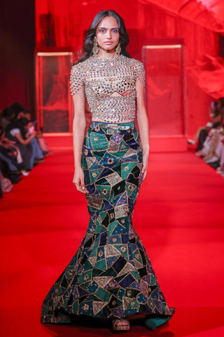 Lehenga Indian Wedding - Multicolor  Ratnanjali Lehenga by Itrh