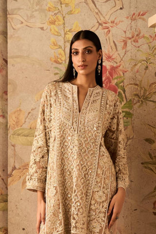 Beige showcase icon kurta set