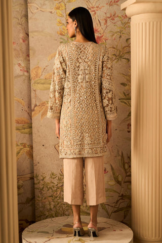 Beige showcase icon kurta set