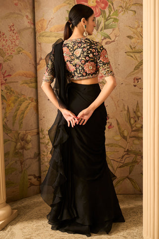 Black glitz icon saree set