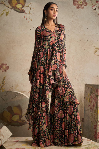 Black timeless icon gharara set