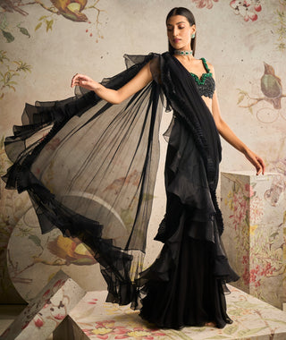 Black allure icon saree set