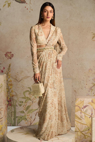 Ivory panache icon saree set