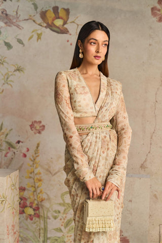 Ivory panache icon saree set